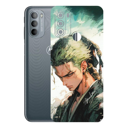Motorola Phone Skins (All Models) - New Roronoa Zoro One Picece Anime - Matte Finish (M-140) Motorola Moto G31