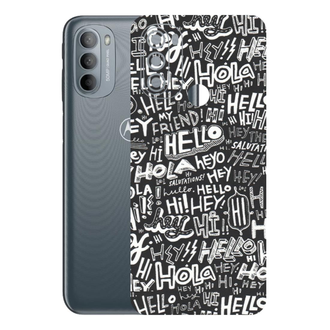 Motorola Phone Skins (All Models) - Hi Hello Doodles - Matte Finish (M-25) Motorola Moto G31