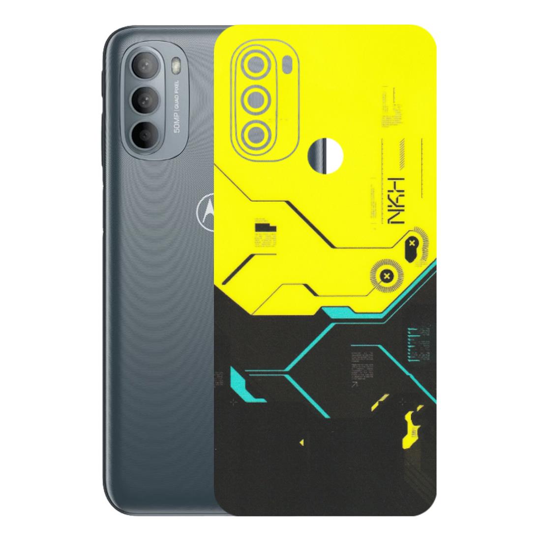 Motorola Phone Skins (All Models) - Black Yellow Technica - Matte Finish (M-53) Motorola Moto G31
