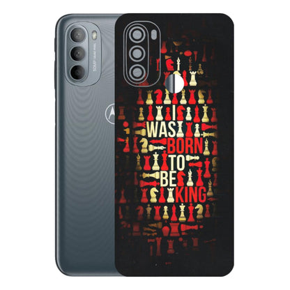 Motorola Phone Skins (All Models) - Born To Be King - Matte Finish (M-73) Motorola Moto G31