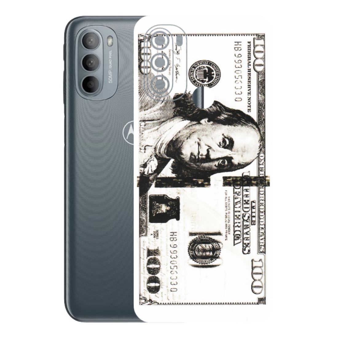Motorola Phone Skins (All Models) - 100 Dollar Currency - Transparent Finish (T-01) Motorola Moto G31