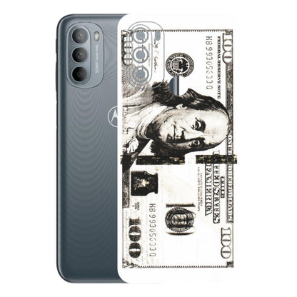 Motorola Phone Skins (All Models) - 100 Dollar Currency - Transparent Finish (T-01) Motorola Moto G31