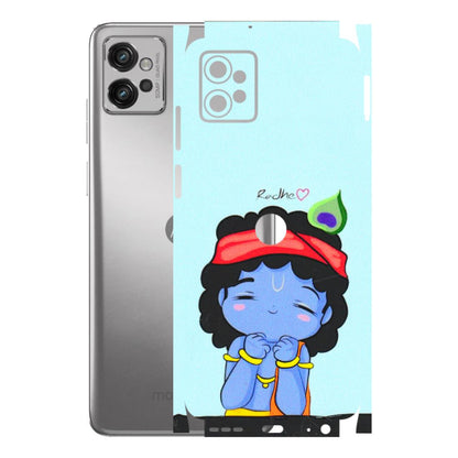Motorola Phone Skins (All Models) - Radhe Radhe Cute Toon - 3D Embossed Finish (L-05) Motorola Moto G32