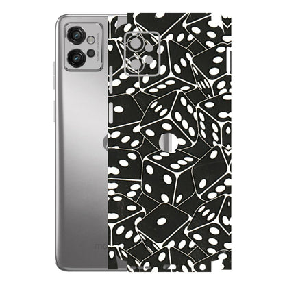 Motorola Phone Skins (All Models) - Big Black Dices - 3D Embossed Finish (L-106) Motorola Moto G32