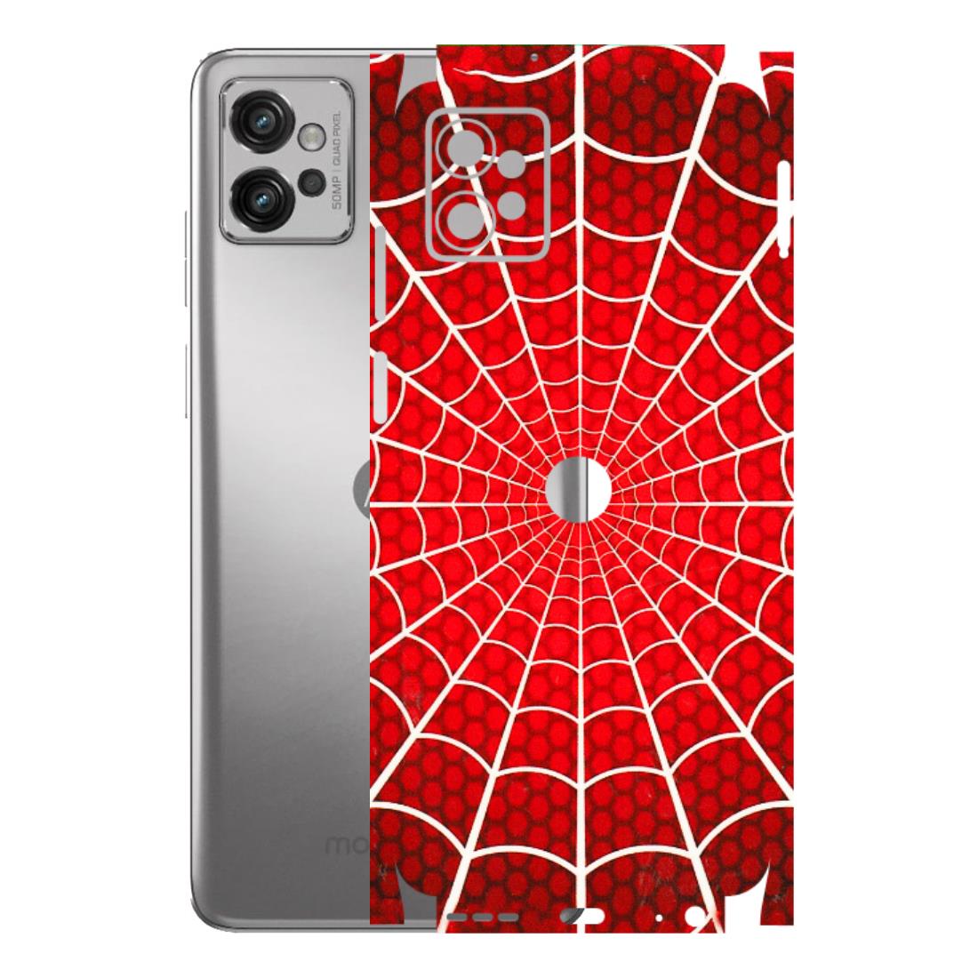 Motorola Phone Skins (All Models) - Classic Spidey Web - 3D Embossed Finish (L-115) Motorola Moto G32