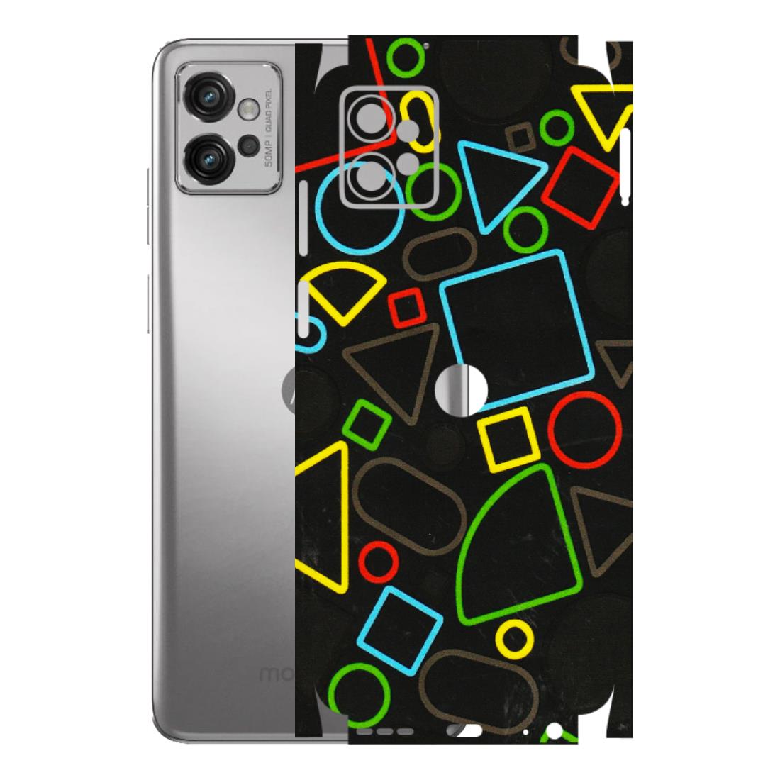Motorola Phone Skins (All Models) - Black Shapes - 3D Embossed Finish (L-131) Motorola Moto G32