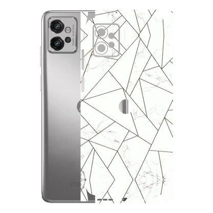 Motorola Phone Skins (All Models) - Luxury White Marble Effect - 3D Embossed Finish (L-168) Motorola Moto G32