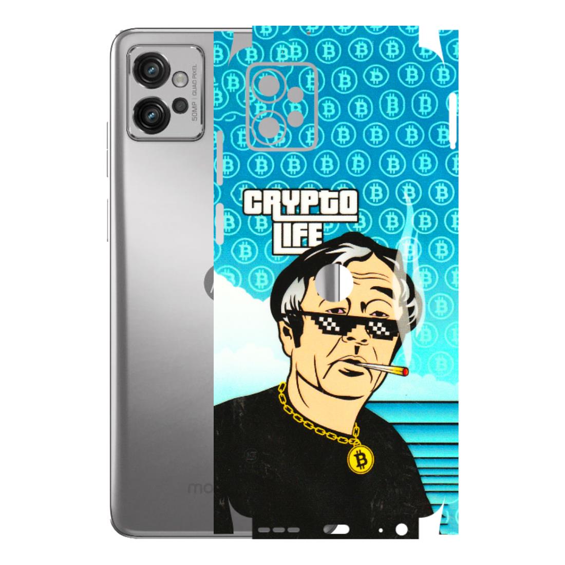 Motorola Phone Skins (All Models) - Crypto Thug Life - 3D Embossed Finish (L-179) Motorola Moto G32