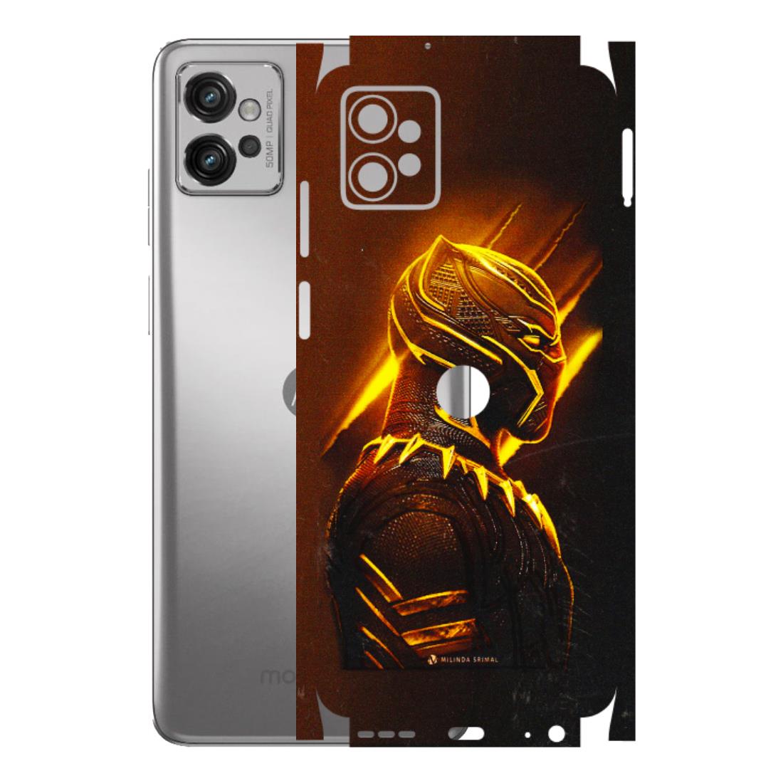 Motorola Phone Skins (All Models) - Gold Black Panther - 3D Embossed Finish (L-181) Motorola Moto G32