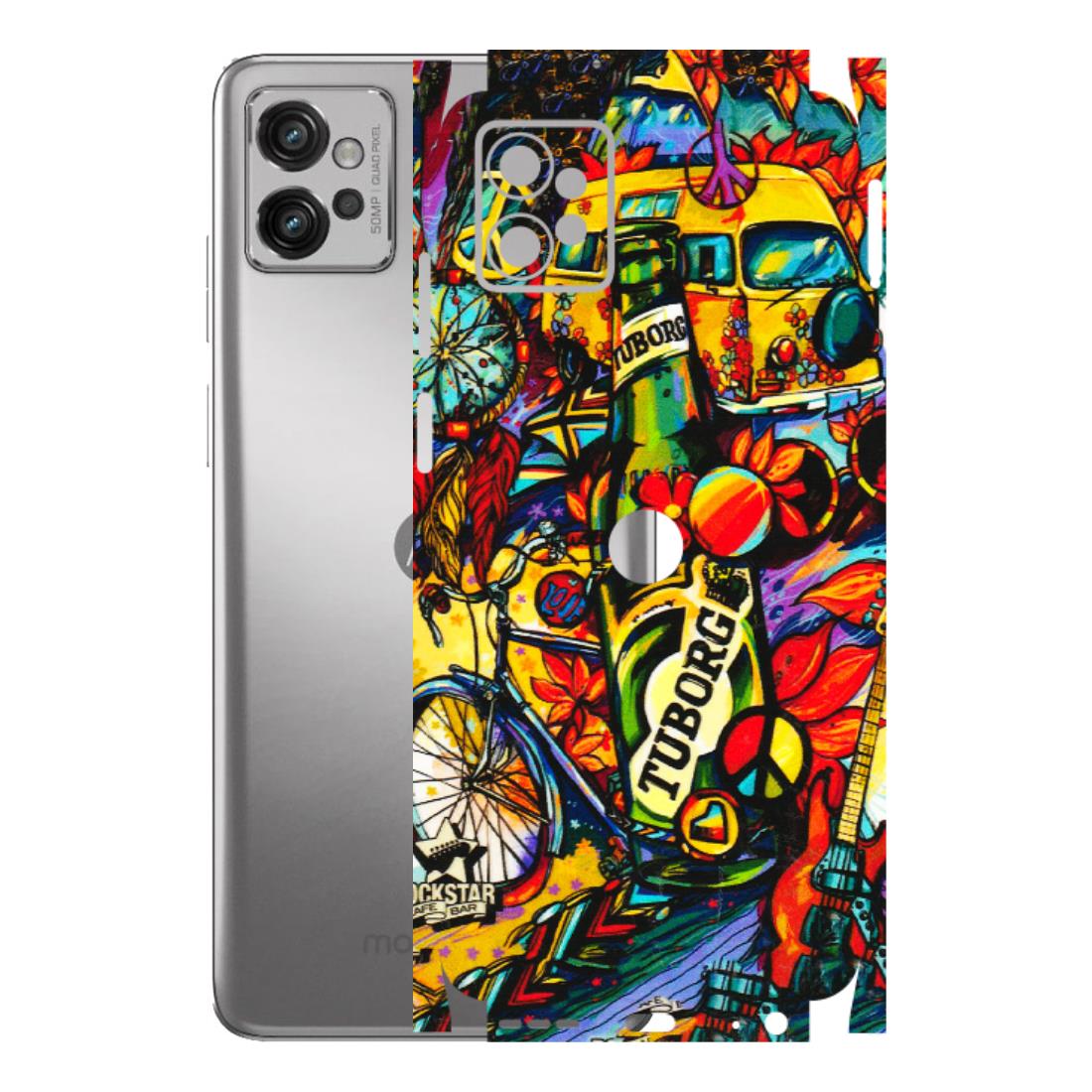 Motorola Phone Skins (All Models) - Cool Beer Bottle - 3D Embossed Finish (L-193) Motorola Moto G32