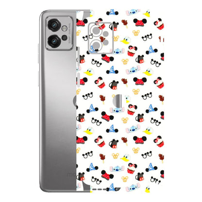 Motorola Phone Skins (All Models) - Minnie Mouse & Donald Doodles s - 3D Embossed Finish (L-194) Motorola Moto G32