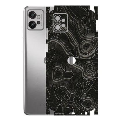 Motorola Phone Skins (All Models) - Black Swirl - 3D Embossed Finish (L-196) Motorola Moto G32