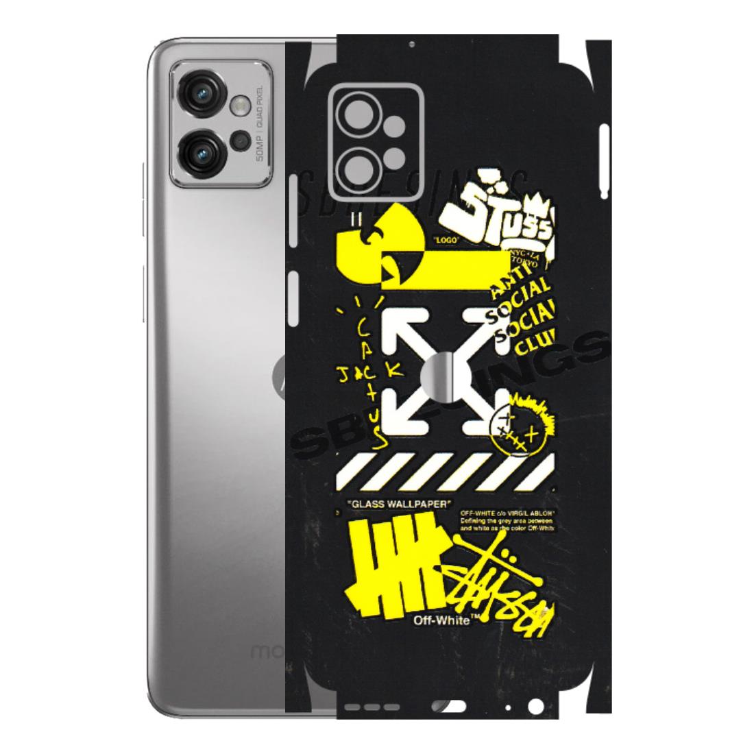 Motorola Phone Skins (All Models) - Anti Social Graffiti - 3D Embossed Finish (L-198) Motorola Moto G32
