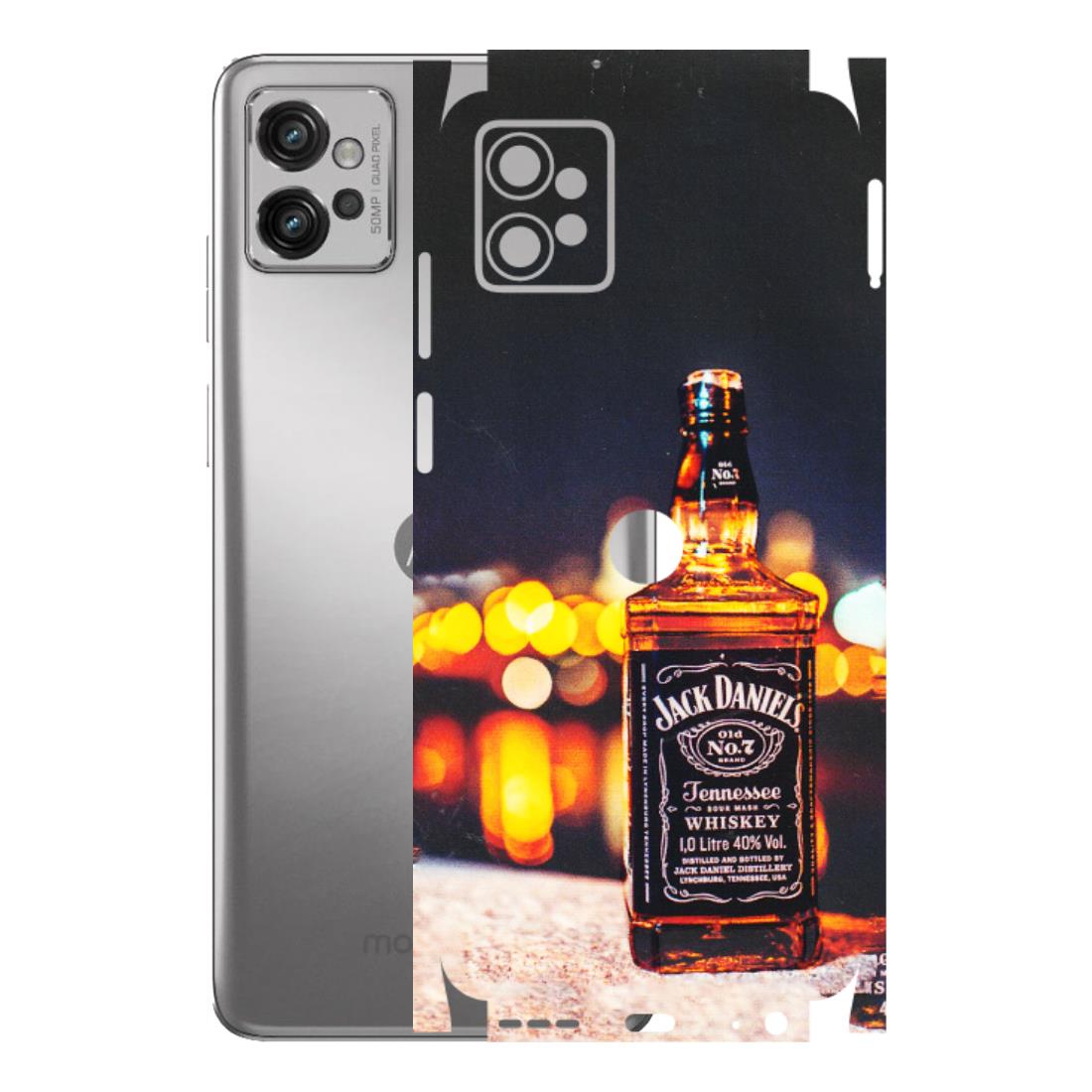 Motorola Phone Skins (All Models) - JD Whiskey Bottle - 3D Embossed Finish (L-20) Motorola Moto G32
