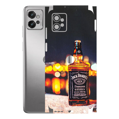 Motorola Phone Skins (All Models) - JD Whiskey Bottle - 3D Embossed Finish (L-20) Motorola Moto G32