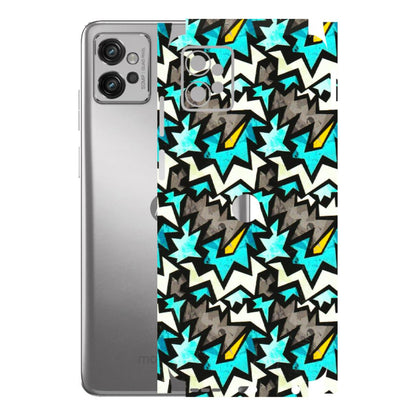 Motorola Phone Skins (All Models) - Funky Zig Zag - 3D Embossed Finish (L-223) Motorola Moto G32