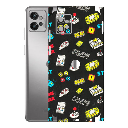 Motorola Phone Skins (All Models) - Gaming Doodles - 3D Embossed Finish (L-224) Motorola Moto G32