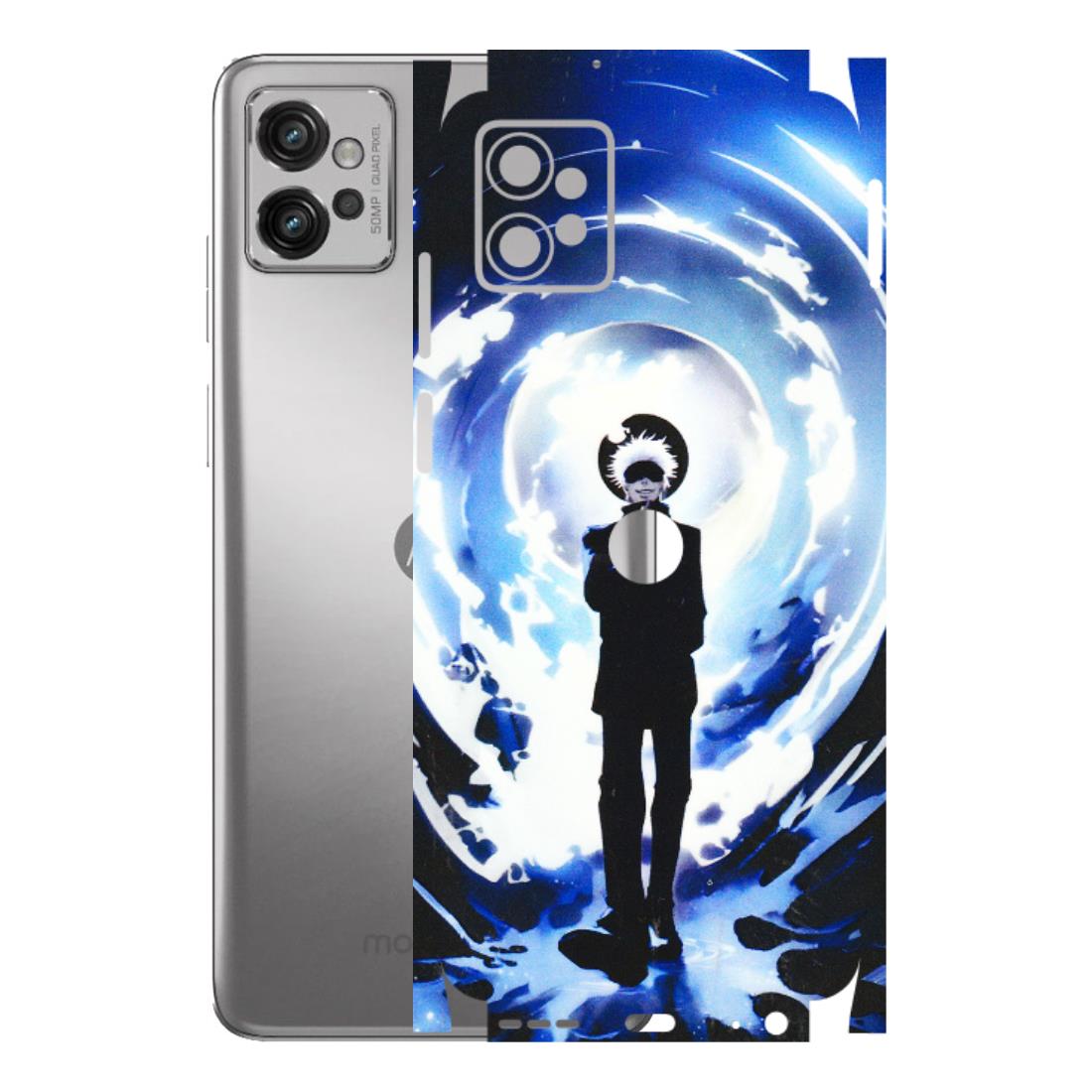 Motorola Phone Skins (All Models) - Satoru Gojo Dark Blue - 3D Embossed Finish (L-235) Motorola Moto G32