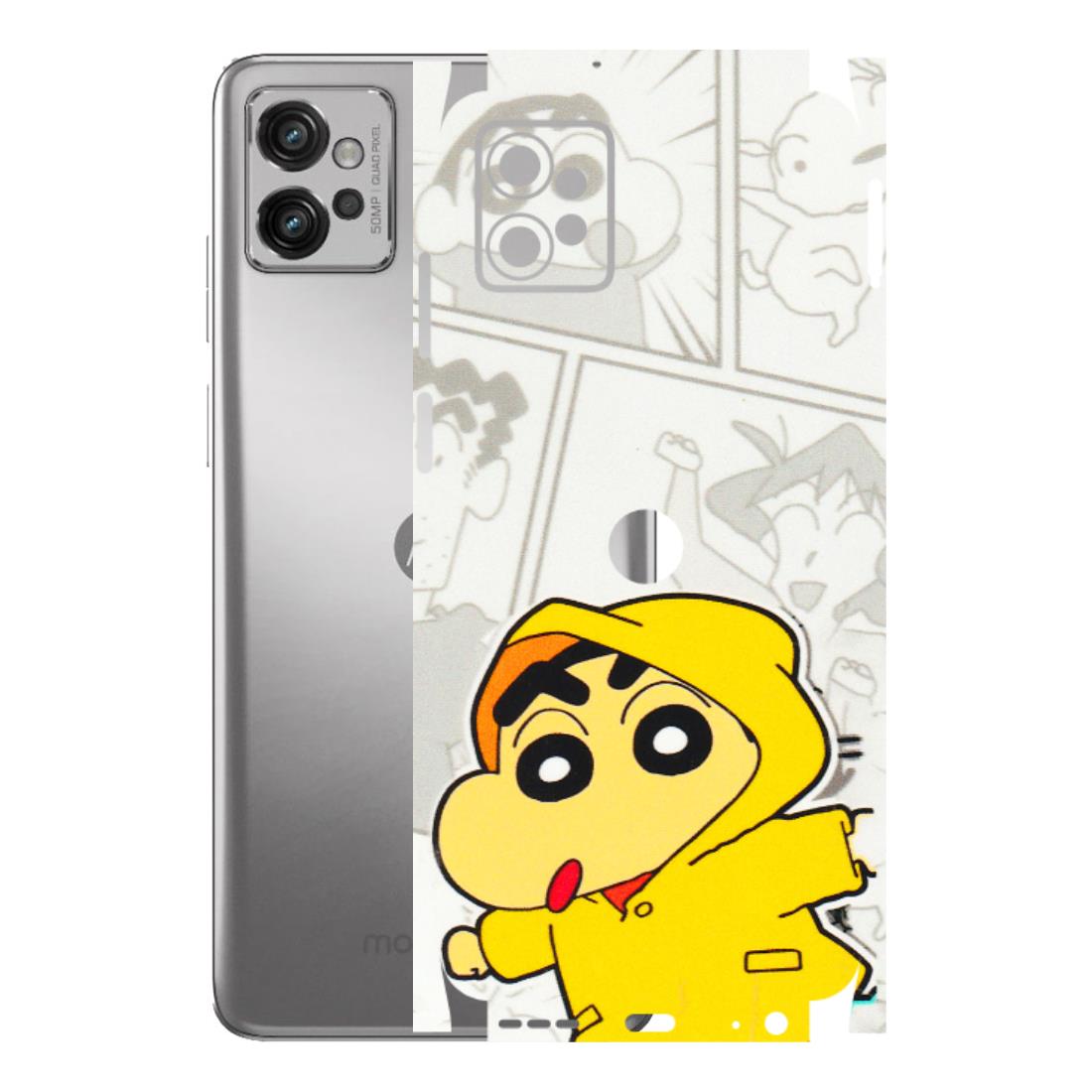 Motorola Phone Skins (All Models) - Yellow Shinchan Comic - 3D Embossed Finish (L-246) Motorola Moto G32