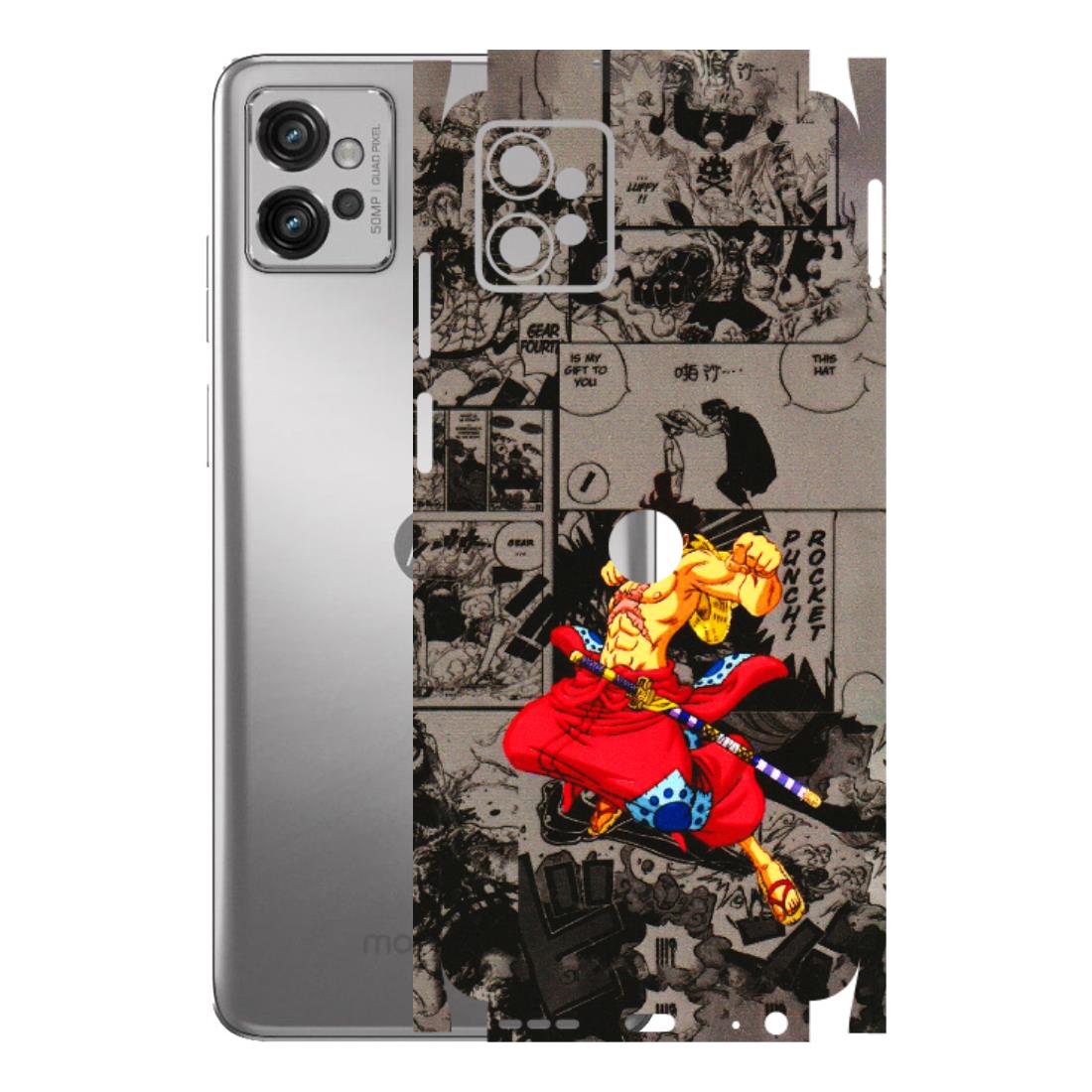 Motorola Phone Skins (All Models) - One Piece Rocket Punch Manga - 3D Embossed Finish (L-25) Motorola Moto G32