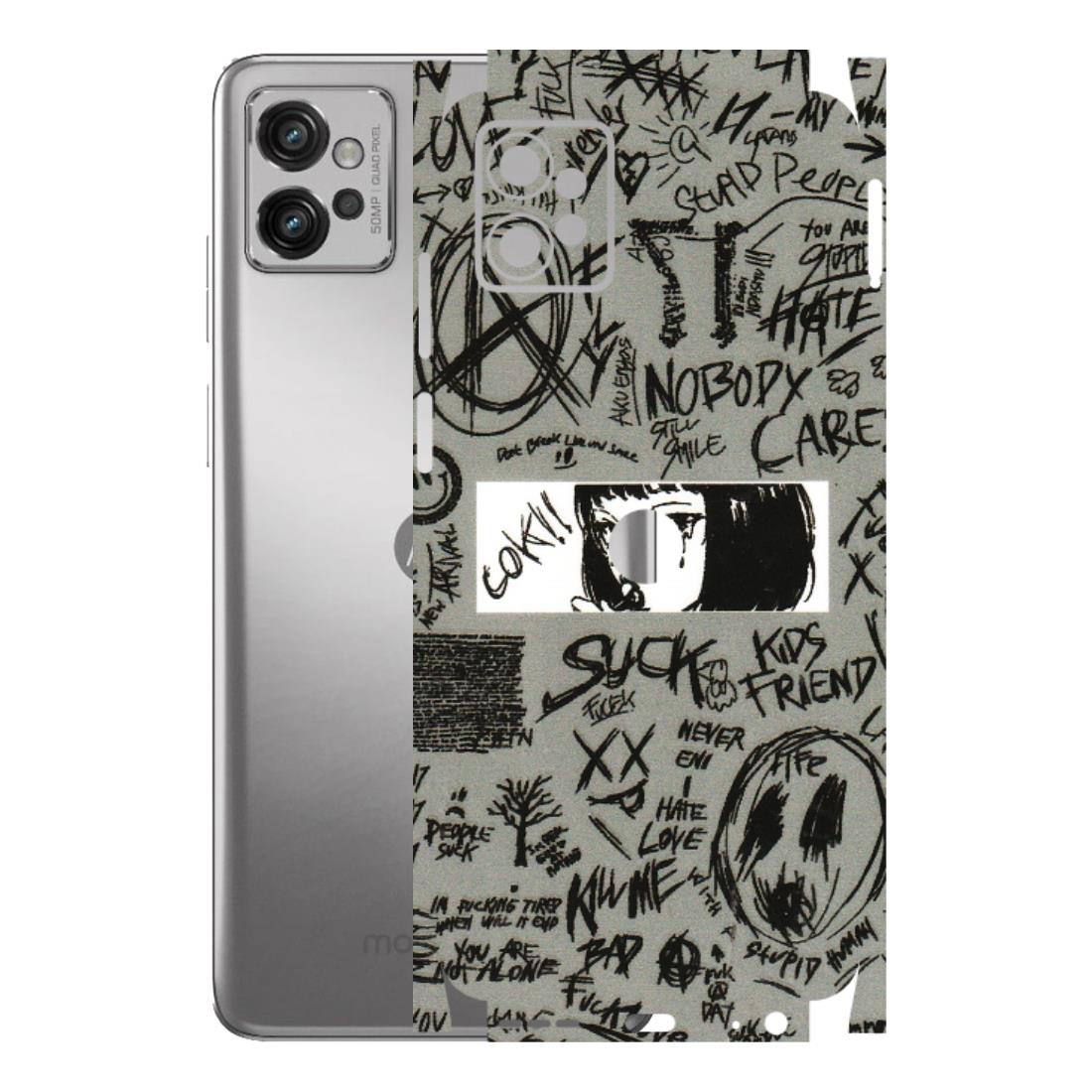Motorola Phone Skins (All Models) - Never Have Love Anime - 3D Embossed Finish (L-260) Motorola Moto G32