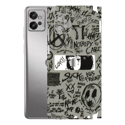 Motorola Phone Skins (All Models) - Never Have Love Anime - 3D Embossed Finish (L-260) Motorola Moto G32