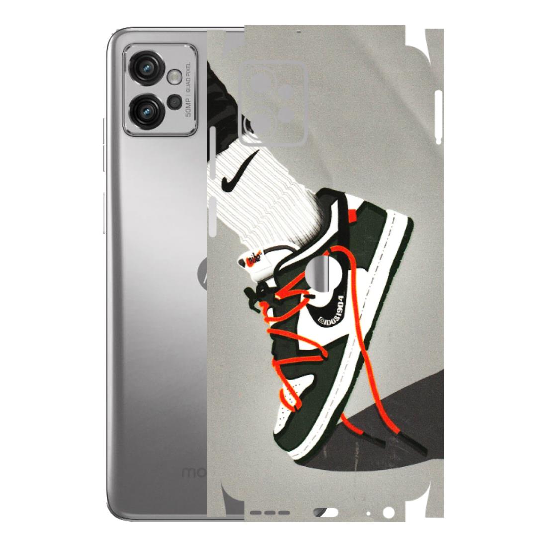 Motorola Phone Skins (All Models) - New Grey Sneaker - 3D Embossed Finish (L-261) Motorola Moto G32
