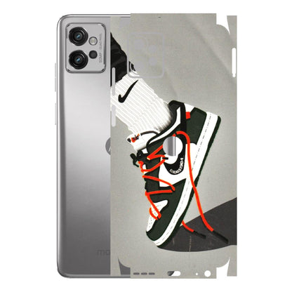 Motorola Phone Skins (All Models) - New Grey Sneaker - 3D Embossed Finish (L-261) Motorola Moto G32