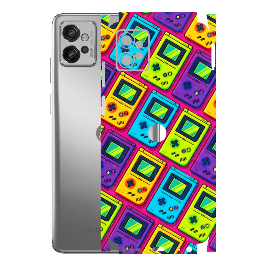 Motorola Phone Skins (All Models) - Gameboy Colourful - 3D Embossed Finish (L-266) Motorola Moto G32