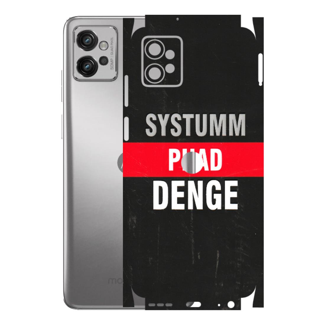 Motorola Phone Skins (All Models) - Systumm Phad Denge - 3D Embossed Finish (L-278) Motorola Moto G32