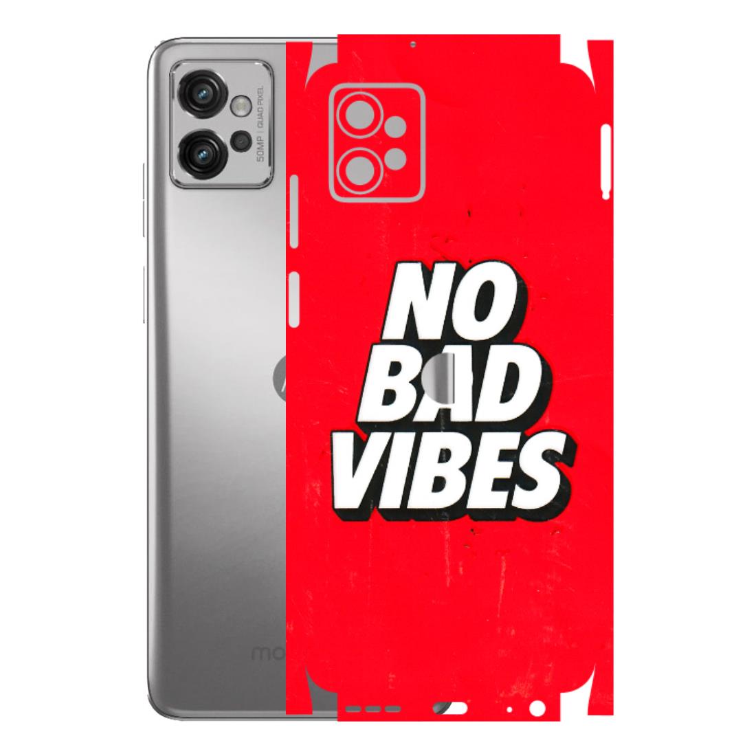 Motorola Phone Skins (All Models) - No Bad Vibes - 3D Embossed Finish (L-280) Motorola Moto G32