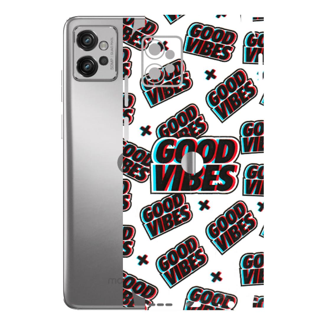 Motorola Phone Skins (All Models) - Good Vibes - 3D Embossed Finish (L-282) Motorola Moto G32