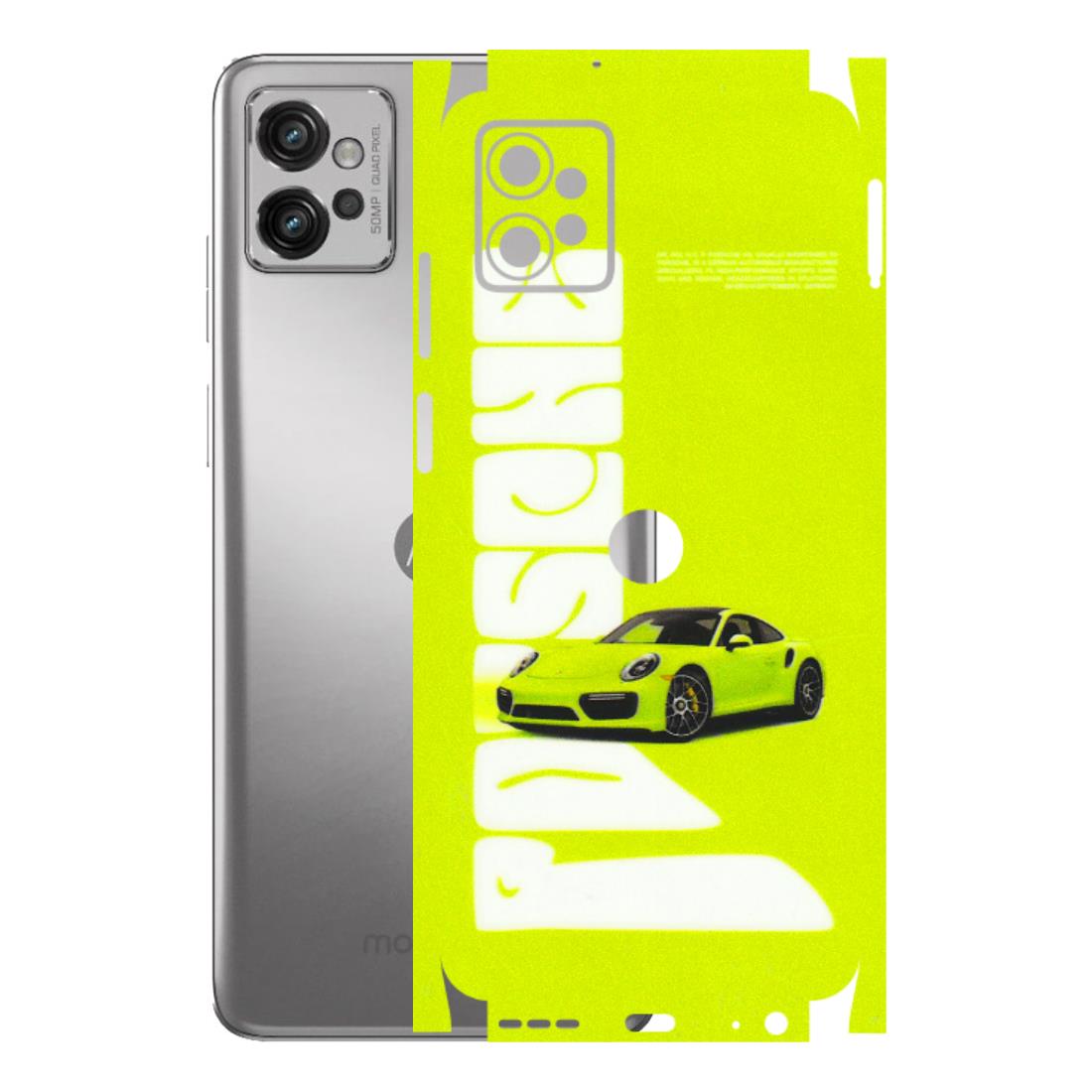 Motorola Phone Skins (All Models) - Lime Green Porche - 3D Embossed Finish (L-30) Motorola Moto G32