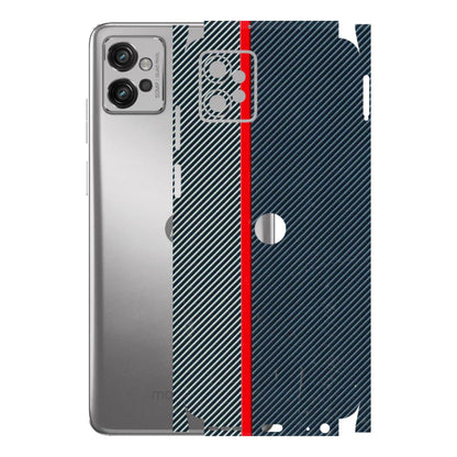 Motorola Phone Skins (All Models) - Blue Sober Lines - 3D Embossed Finish (L-305) Motorola Moto G32