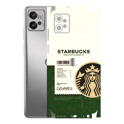 Motorola Phone Skins (All Models) - Starbucks Barcode - 3D Embossed Finish (L-308) Motorola Moto G32