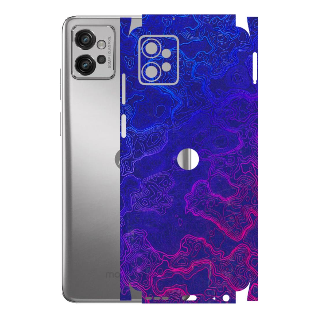 Motorola Phone Skins (All Models) - Purple Ripples Swirl - 3D Embossed Finish (L-314) Motorola Moto G32