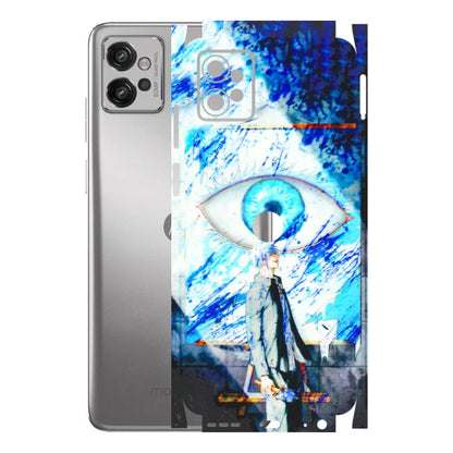 Motorola Phone Skins (All Models) - Anime Sea Blue Eye - 3D Embossed Finish (L-318) Motorola Moto G32