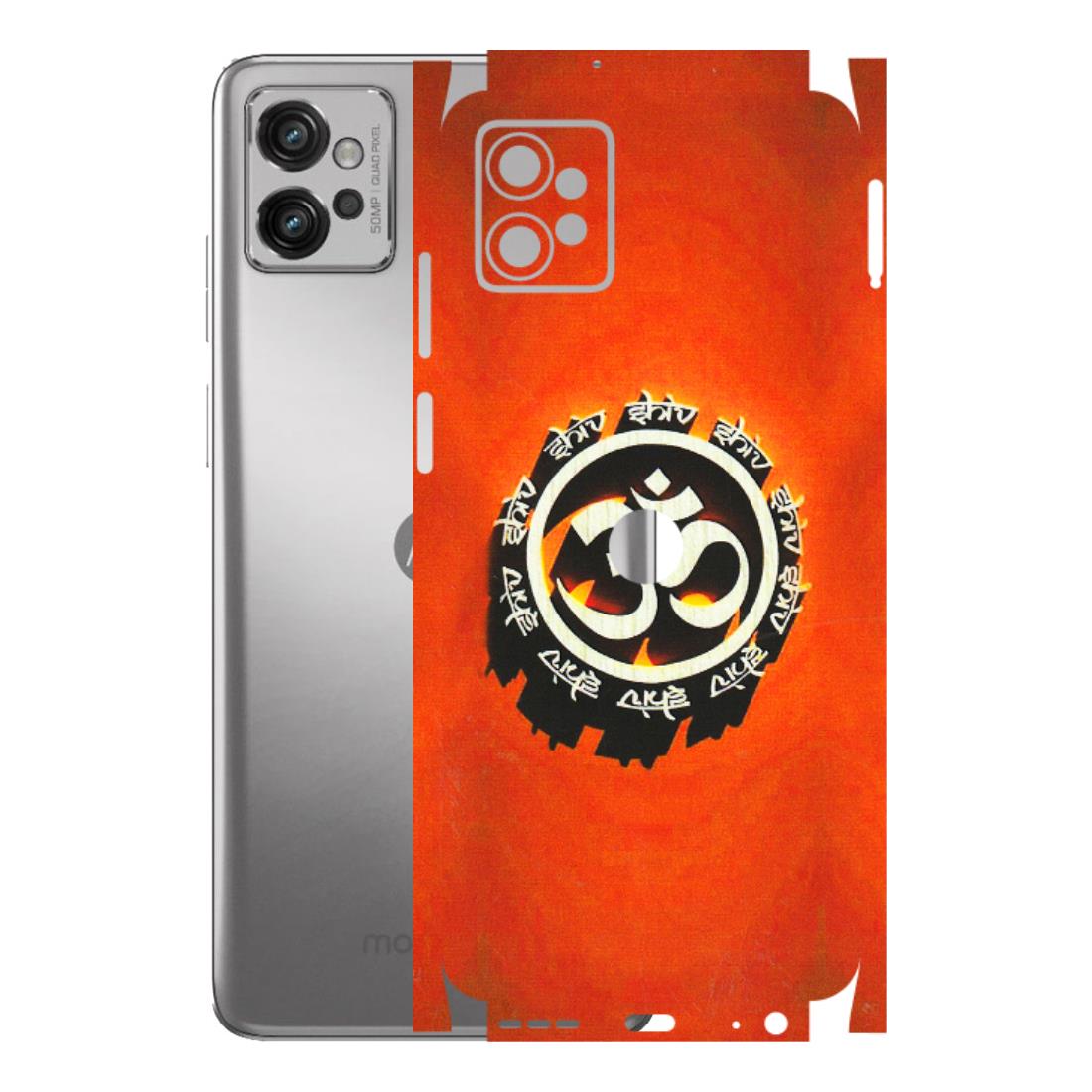 Motorola Phone Skins (All Models) - Aum Shiv Orange - 3D Embossed Finish (L-32) Motorola Moto G32