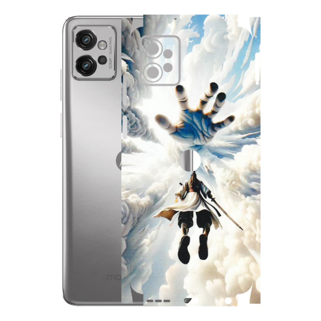 Motorola Phone Skins (All Models) - Big Hand With Monkey King - 3D Embossed Finish (L-323) Motorola Moto G32