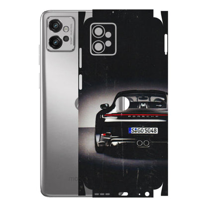 Motorola Phone Skins (All Models) - New Black Porsche GT3 - 3D Embossed Finish (L-327) Motorola Moto G32