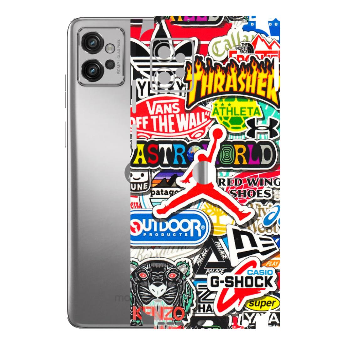 Motorola Phone Skins (All Models) - Multi Brands Sticker Graffiti - 3D Embossed Finish (L-37) Motorola Moto G32
