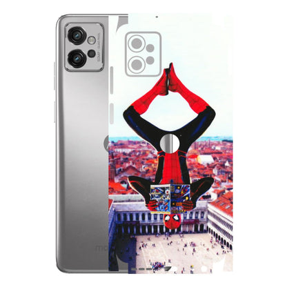 Motorola Phone Skins (All Models) - Spiderman Hanging - 3D Embossed Finish (L-53) Motorola Moto G32