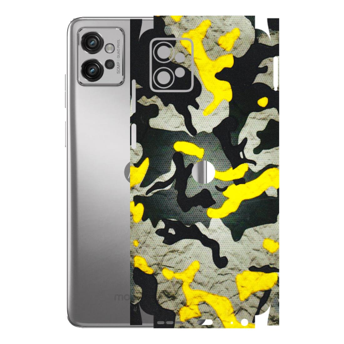 Motorola Phone Skins (All Models) - Yellow Camouflage - 3D Embossed Finish (L-61) Motorola Moto G32