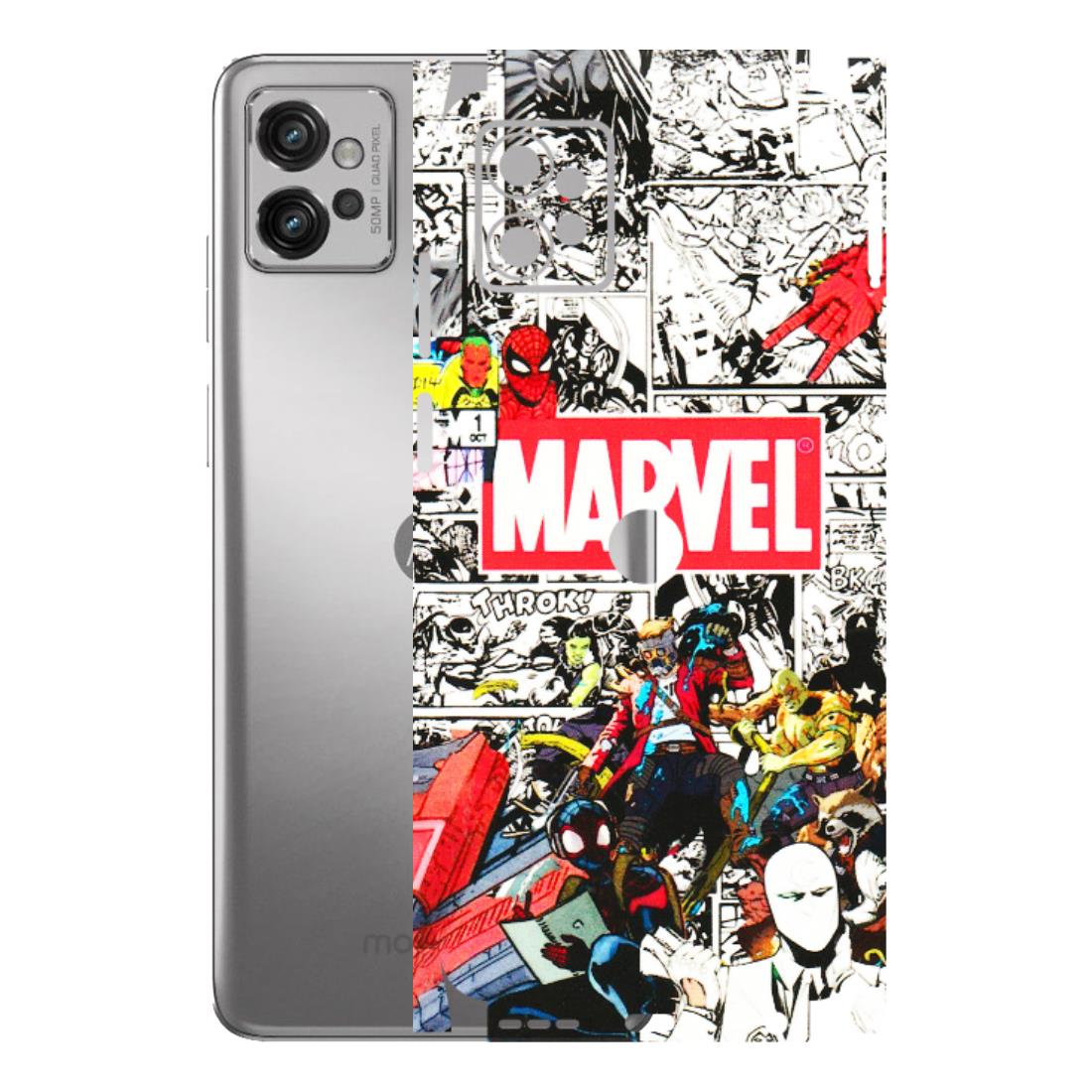 Motorola Phone Skins (All Models) - Marvel Colorful Comic - 3D Embossed Finish (L-64) Motorola Moto G32