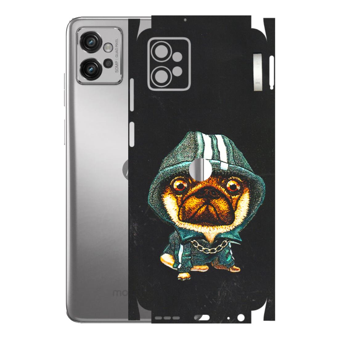 Motorola Phone Skins (All Models) - Puppy N Hoodie - 3D Embossed Finish (L-90) Motorola Moto G32