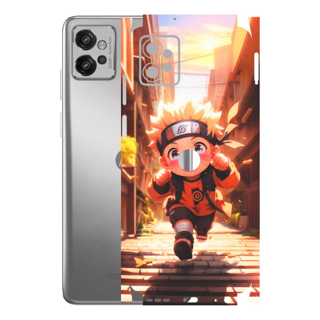 Motorola Phone Skins (All Models) - Naruto Cute Toon Running - Matte Finish (M-04) Motorola Moto G32