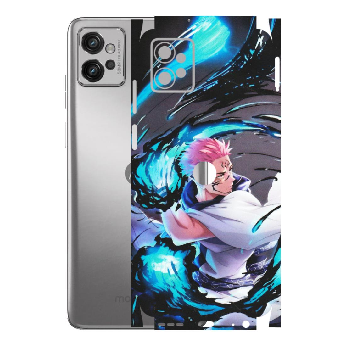 Motorola Phone Skins (All Models) - New Jujutsu Kaisen Grey Blue Anime - Matte Finish (M-127) Motorola Moto G32