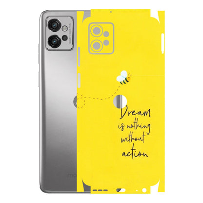 Motorola Phone Skins (All Models) - Dream Is Nothing Without Action - Matte Finish (M-138) Motorola Moto G32
