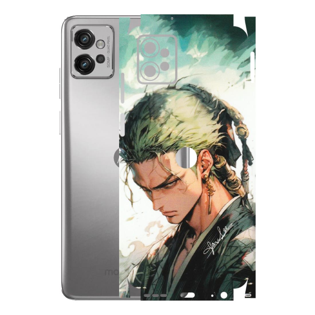 Motorola Phone Skins (All Models) - New Roronoa Zoro One Picece Anime - Matte Finish (M-140) Motorola Moto G32
