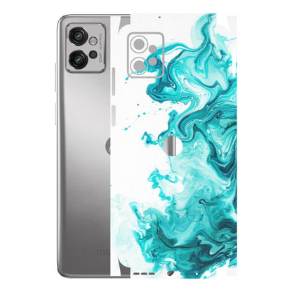 Motorola Phone Skins (All Models) - Sky Blue Abstract Colour - Matte Finish (M-146) Motorola Moto G32